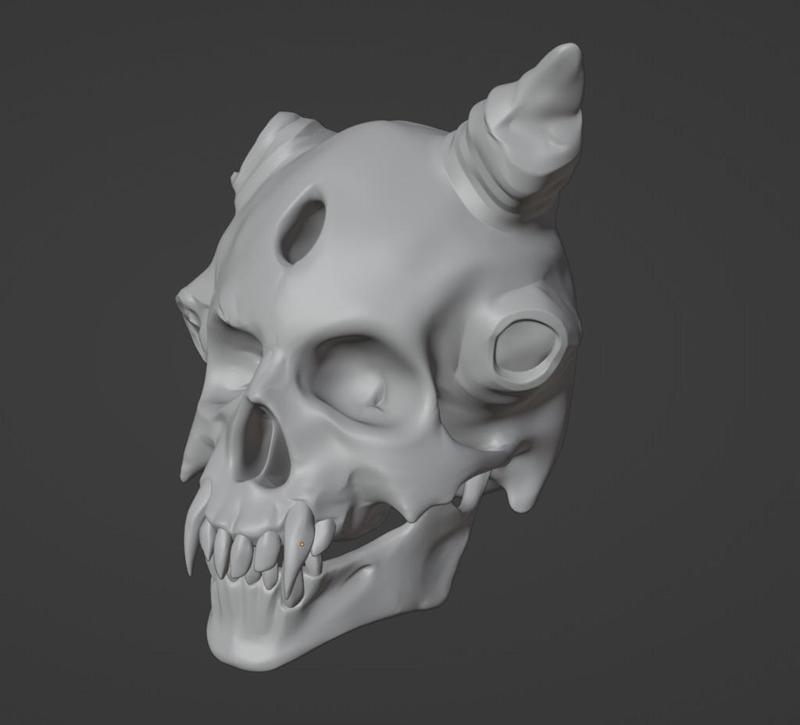 Paz's Skull from Metal: Hellsinger