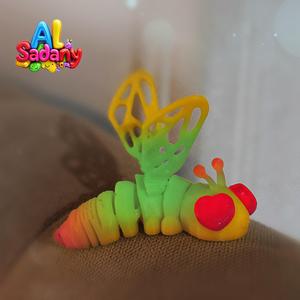 Articulated mini Butterfly Keychain – Heart Eyes & Spring Wings