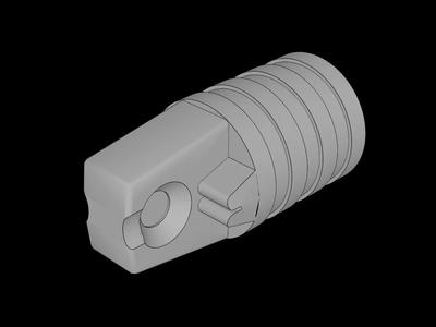 Lego Compatible (53923.dat) Hinge Arm Locking with Single Finger and Axlehole without Slots   