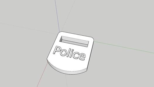 LEGO compatible police shield
