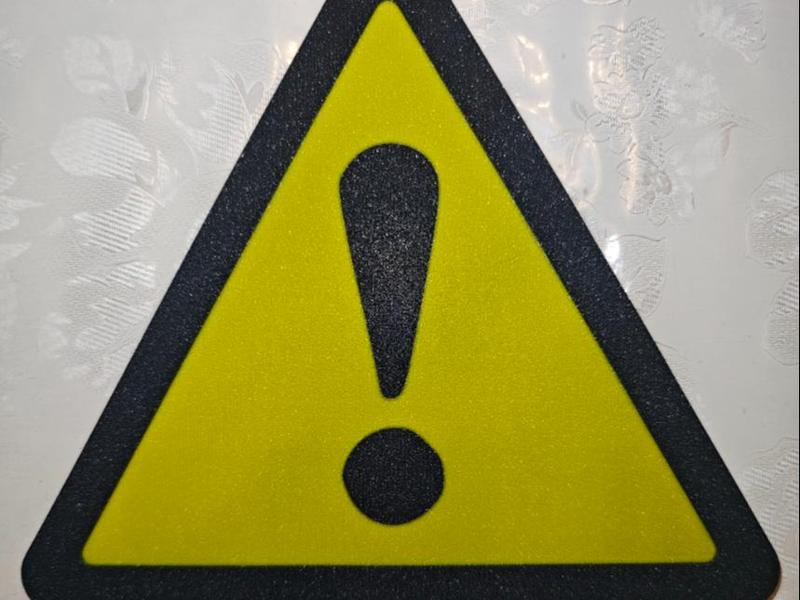 General Hazard Sign – 3D Printable Warning