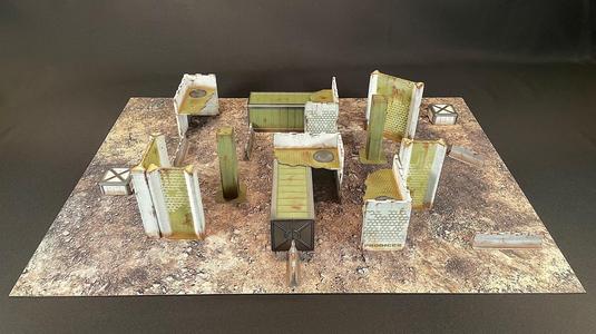 Competitive Kill Team tournament terrain set compatible with Las Vegas Open terrain setting