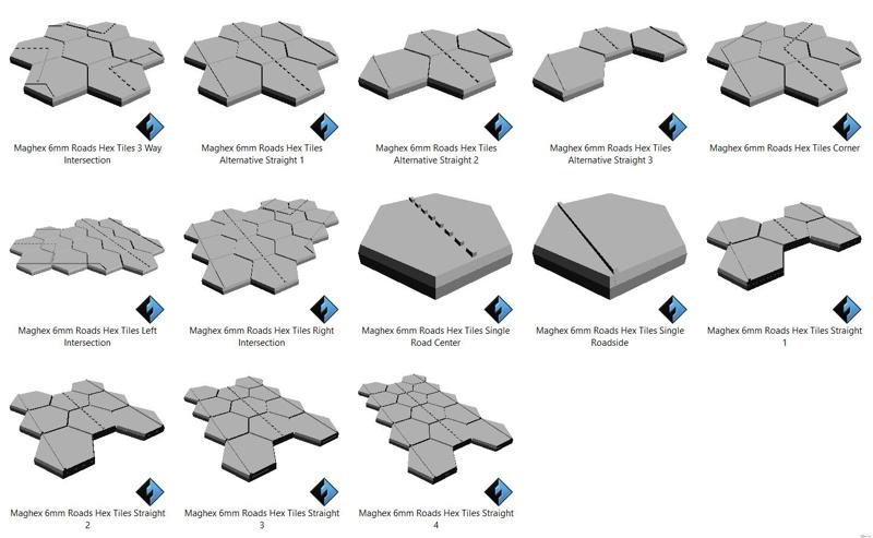 6mm Street hex Tile Set