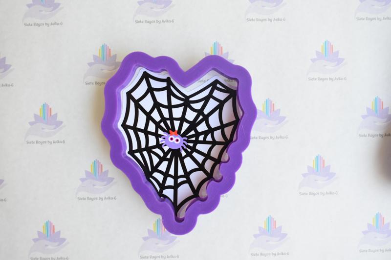 Halloween Cookie Cutter / Spider Web Heart
