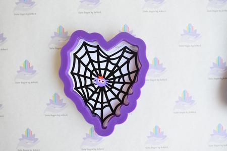 Halloween Cookie Cutter / Spider Web Heart
