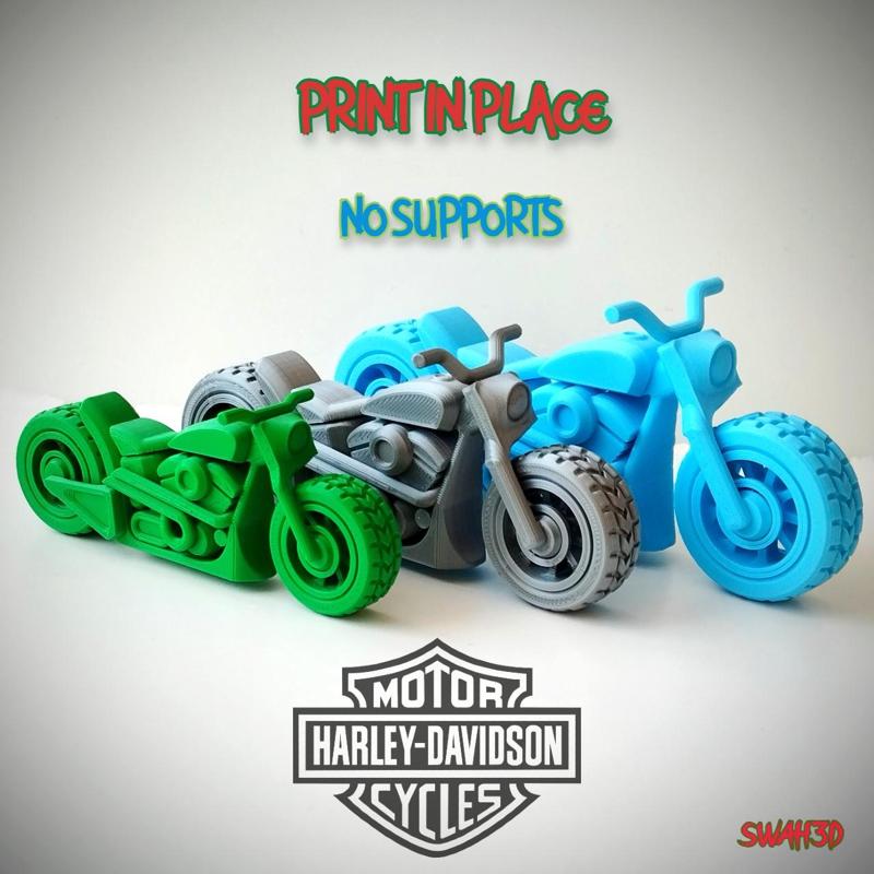 CHOPPER MOTORCYCLE PRINT-IN-PLACE