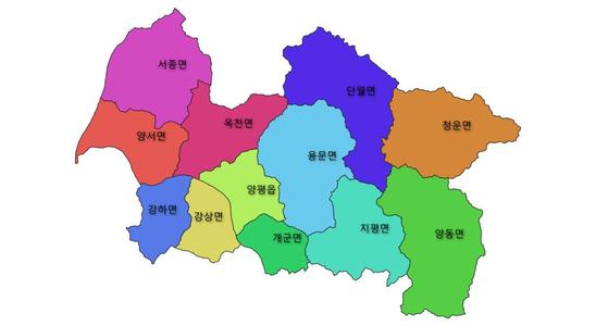 Yangpyung Map Puzzle (Korean lable)