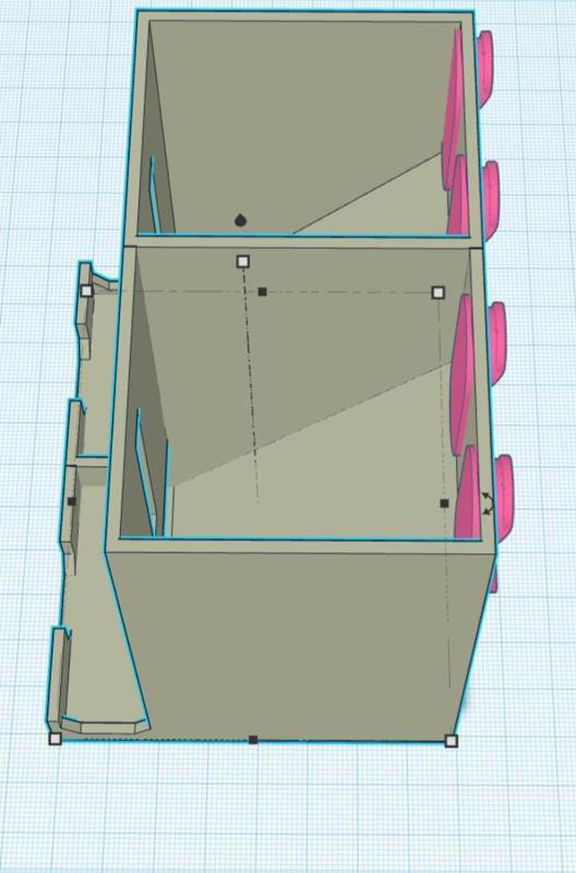 Battery holder for cooler master cube case