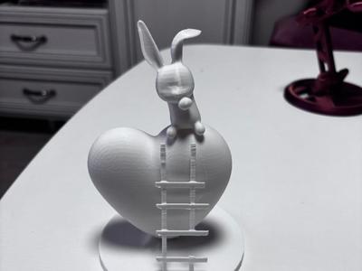 Valentine day bunny heart