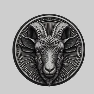 Goat Animal Head Goat Animal Medallion for CNC Router Laser & 3D Printer