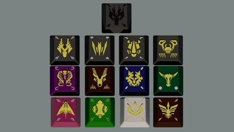 RYUKI 13 RIDERS KEYCAPS