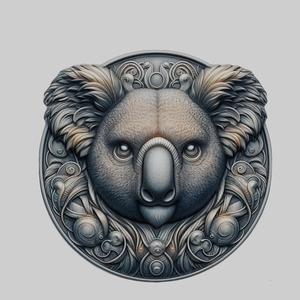 Koala Animal Head Koala Animal Medallion for CNC Router Laser & 3D Printer