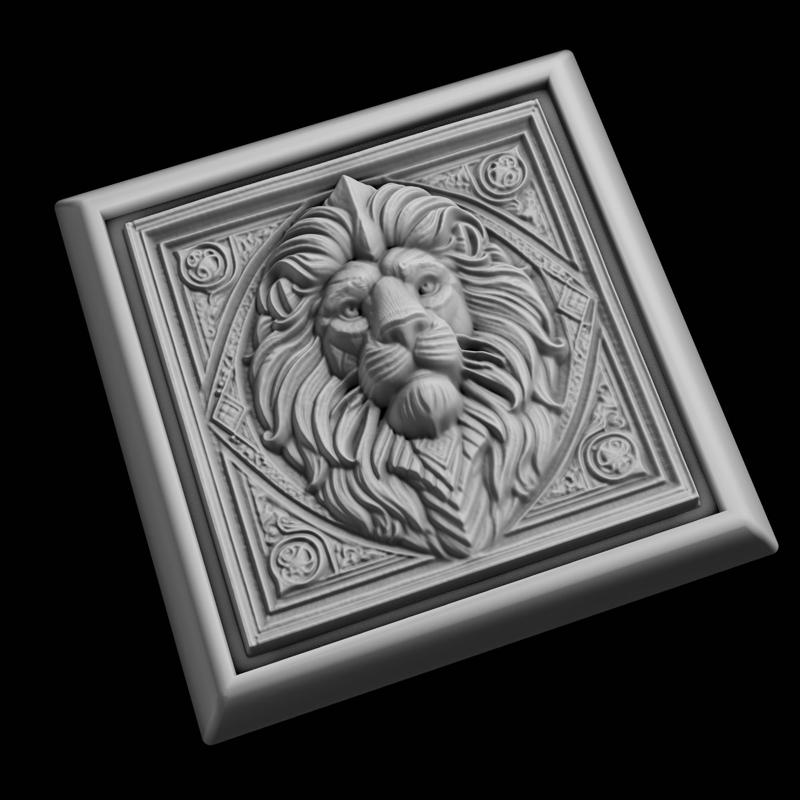 Lion Animal 3D Model for CNC Router Laser & 3D Printer