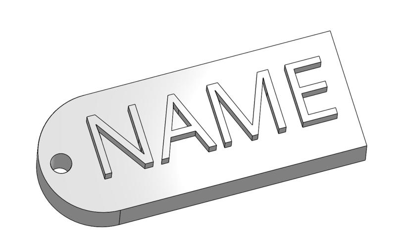 Nametag Keychain