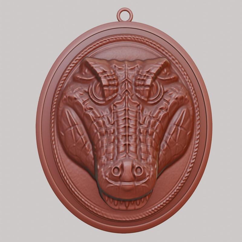 Crocodile Animal Necklace Crocodile Animal Pendant for CNC Router Laser & 3D Printer
