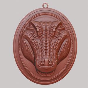 Crocodile Animal Necklace Crocodile Animal Pendant for CNC Router Laser & 3D Printer