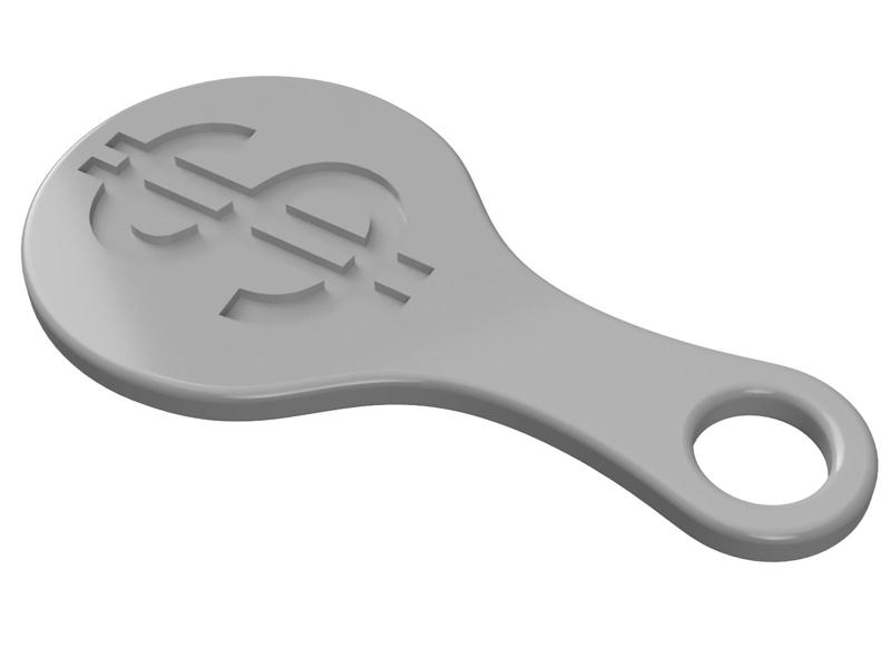 Dollar shopping cart token keychain thing