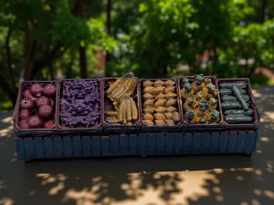 miniature market sales counter