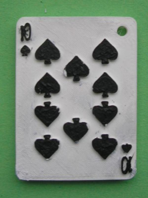 Přívěšek na klíče - karty, piky (Keychain - cards, spades)