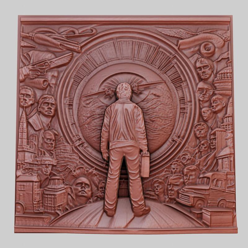 Zathura 3d printer relief medallion obj stl
