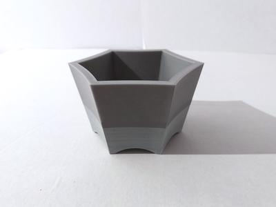 Bonsai pot 14 hexagonal curved inwards (mame) 120x120x70mm