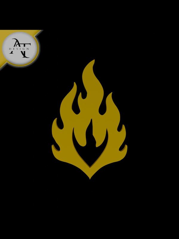 Simple Flame Symbol - 2D Art 