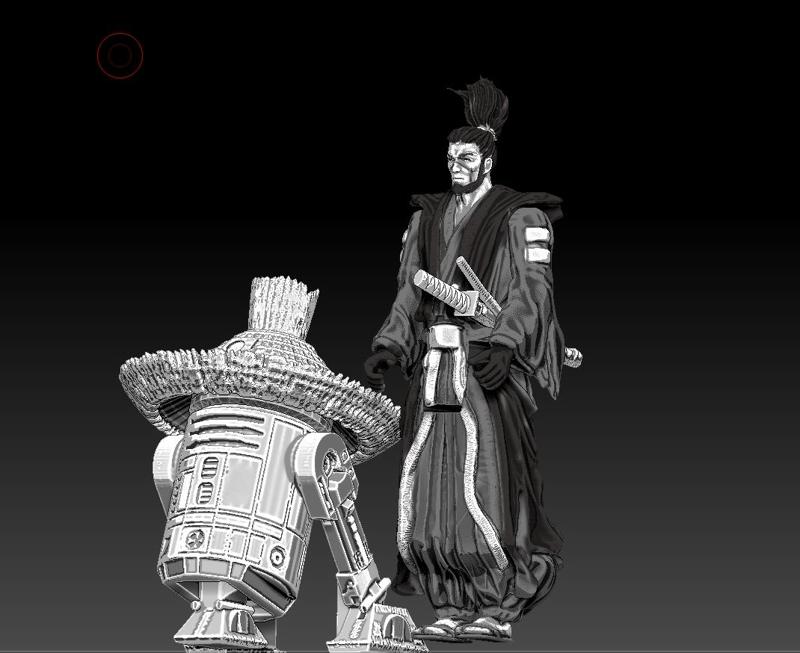 STAR WARS .STL Visions, THE RONIN OBJ. vintage STYLE ACTION FIGURE.