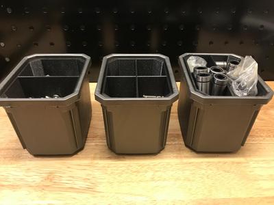 Modular Husky 10-Compartment Interlocking Small Parts Organizer