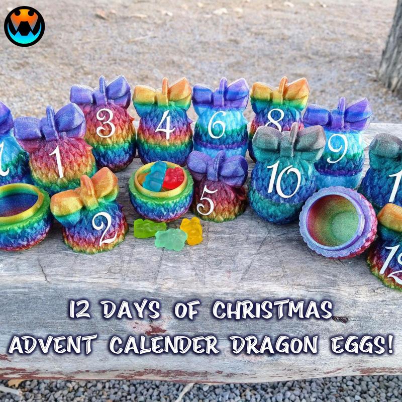 12 Dragon Eggs of Christmas, Candy Advent Calendar!