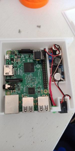 Raspberry Pi Wall Mounted Case with 53x21mm step down
