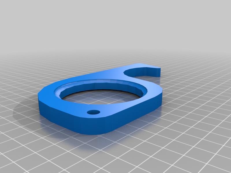 Door pull, button push keychain