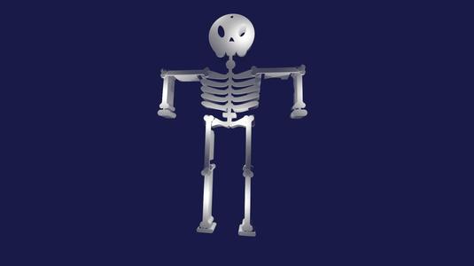 Print-in-place jiggle skeleton