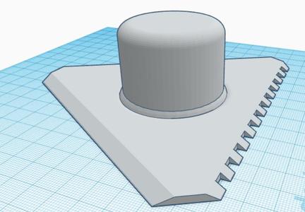 Triangular ice scraper
