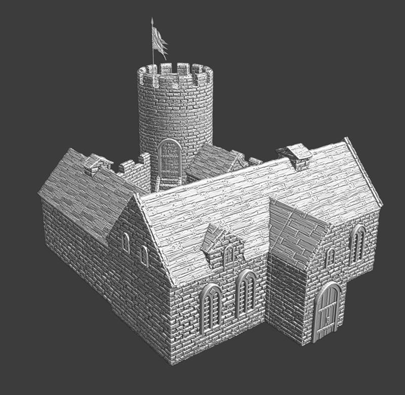 Medieval Fortified Farm model