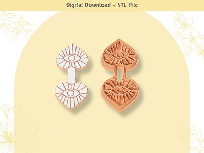 Evil Eye Keychain Clay Cutter for Polymer Clay | Digital STL File | Clay Tools
