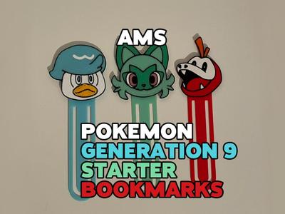 Pokémon Gen 9 Starter Bookmarks - Multicolor