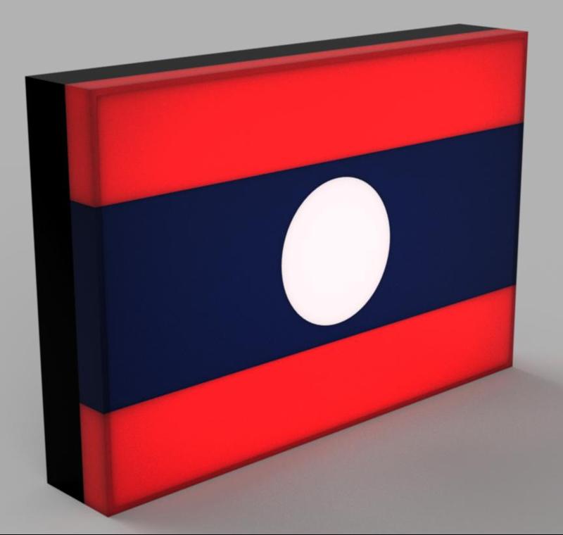 World Flags - Laos LED Lamp