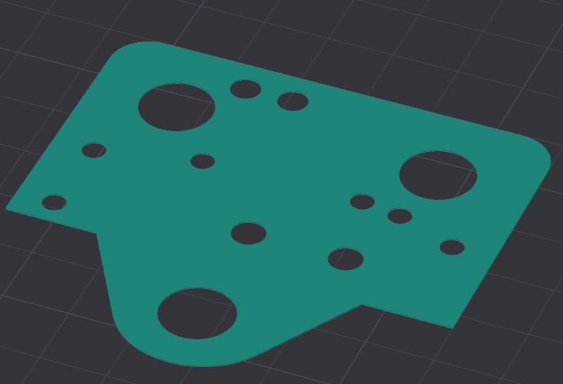 Tronxy XY-2 PRO 2E hotend mount plate template