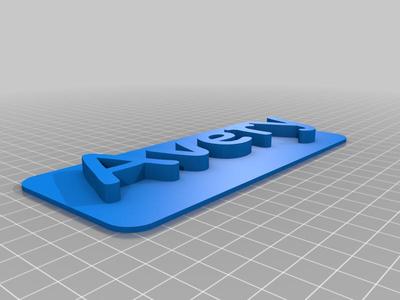 Avery 3D Nameplate / Nametag
