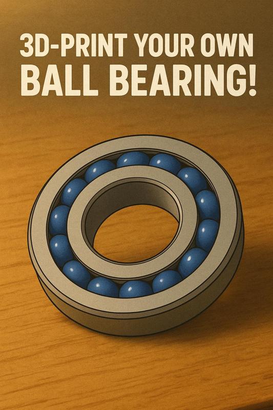 3D Printable Bearing – 17×33×5 mm (6003 Style)