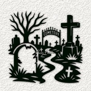 ghost town cemetery wall art home decor