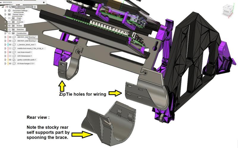 V1E Lowrider3 hangers (2.5" or 2") for Vac Hose.