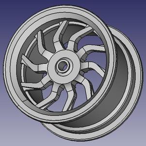 WHEEL RIM 3D MODEL SPORTCAR VEHICLE