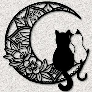 mandala cats WALL ART HOME DECOR