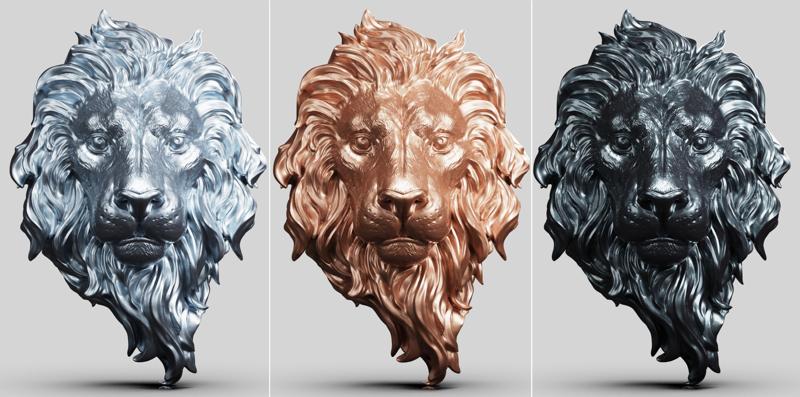 Lion Head Sculpture