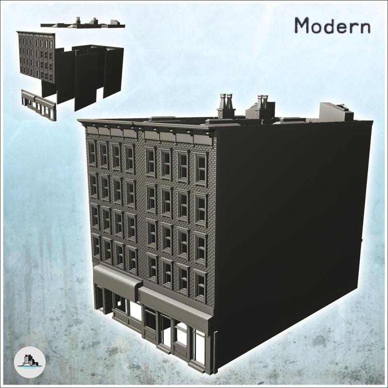 Large modern brick building with fireplaces and store on first floor (11) - Cold Era Modern Warfare Conflict World War 3