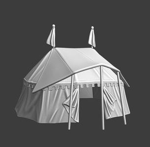 Large medieval command tent
