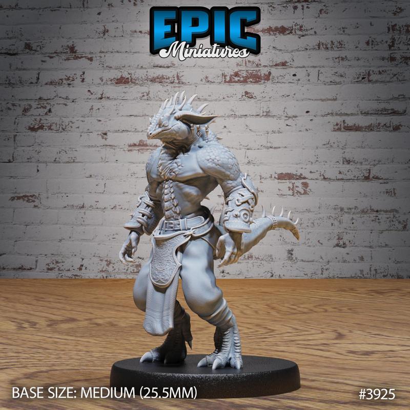 Lizard Folk Thug ‧ DnD Miniature ‧ Tabletop Miniatures ‧ Gaming Monster ‧ 3D Model ‧ RPG ‧ DnDminis ‧ STL FILE