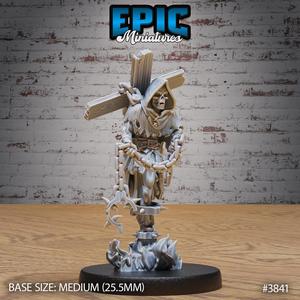 Fire Ghost Skeleton ‧ DnD Miniature ‧ Tabletop Miniatures ‧ Gaming Monster ‧ 3D Model ‧ RPG ‧ DnDminis ‧ STL FILE