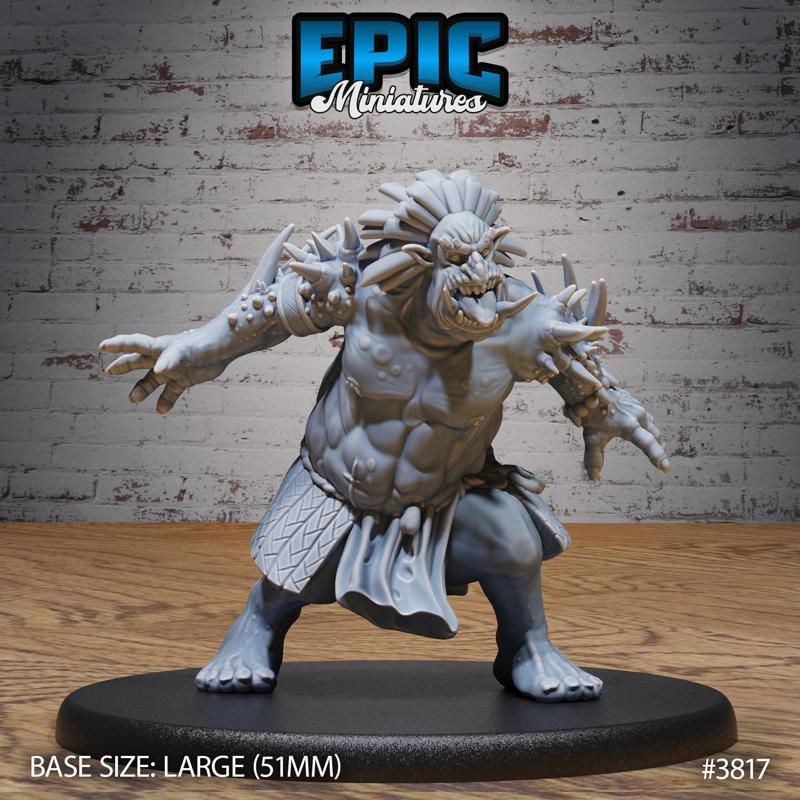 Jungle Troll Roar ‧ DnD Miniature ‧ Tabletop Miniatures ‧ Gaming Monster ‧ 3D Model ‧ RPG ‧ DnDminis ‧ STL FILE